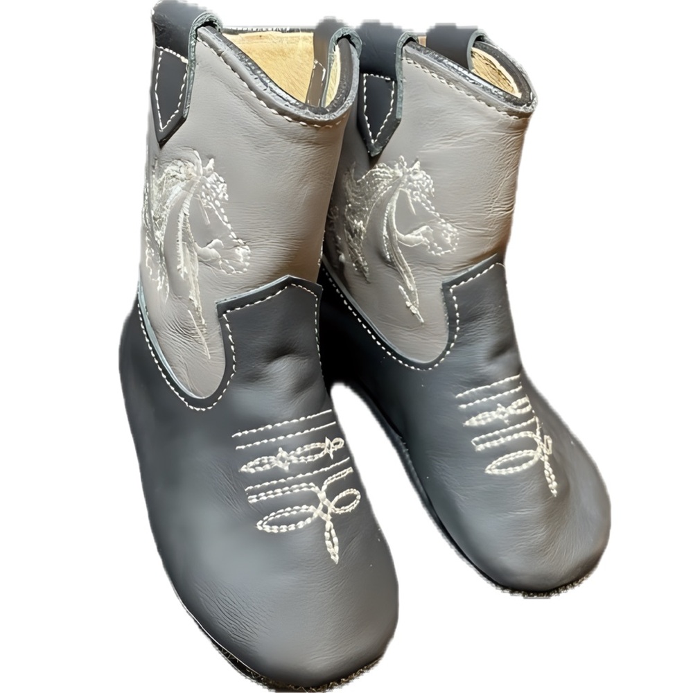Montreal INFANT  SOFT SOLE COWBOY BOOTS horse embroidery